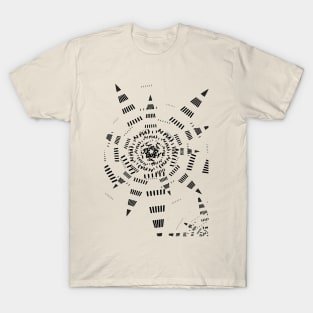 Galaxy geometric black and white abstract T-Shirt